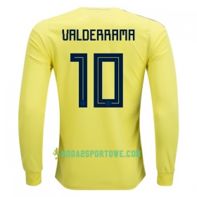 Koszulka Kolumbia Valderrama 10 Mistrzostwa Świata 2018 Domowe Stroje Piłkarskie Długi Rękaw